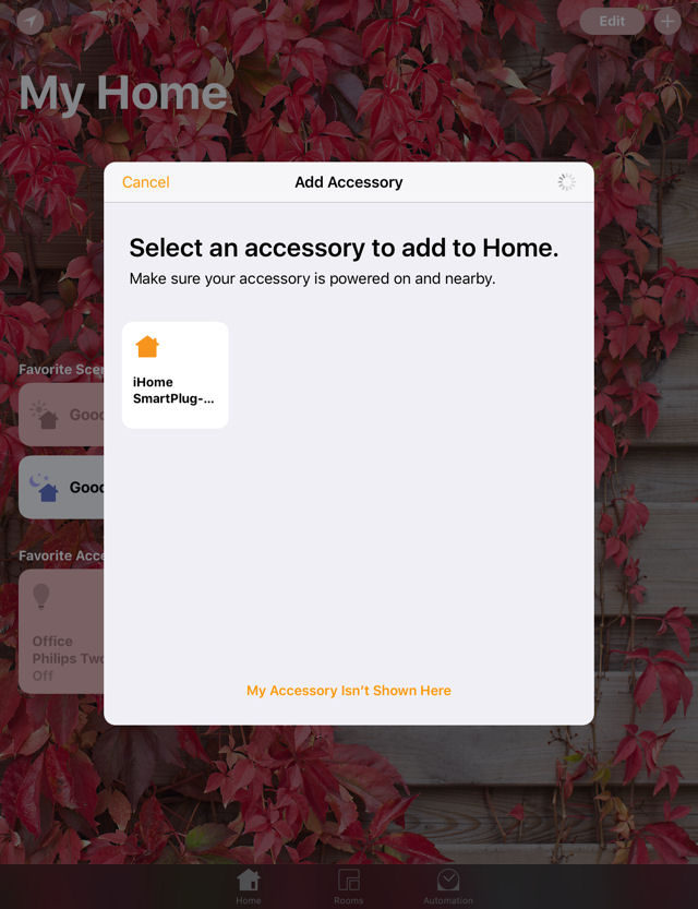 Apple Home Add Accessroy