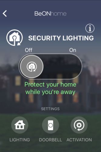 BeONhome Security Lighting - Security Menu