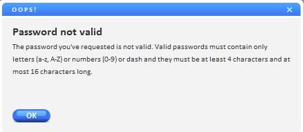 I use strong passwords, that include special characters. Funambol does not allow for this.