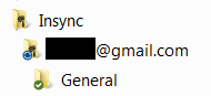 Folders sync'd to Insync