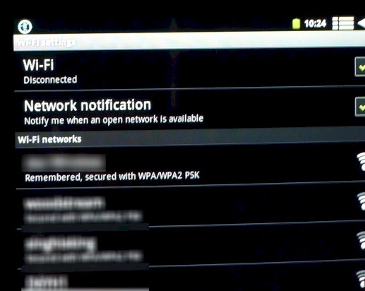 You can see my WPA2-AES AP remembered but not connecting.