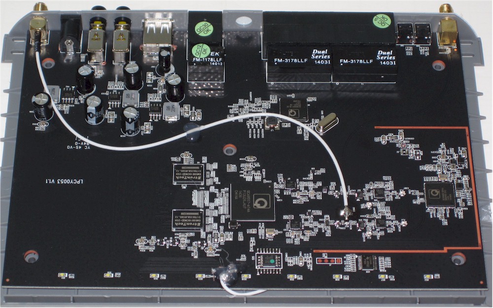 Amped Wireless RTA1200 Component side of the main PCB