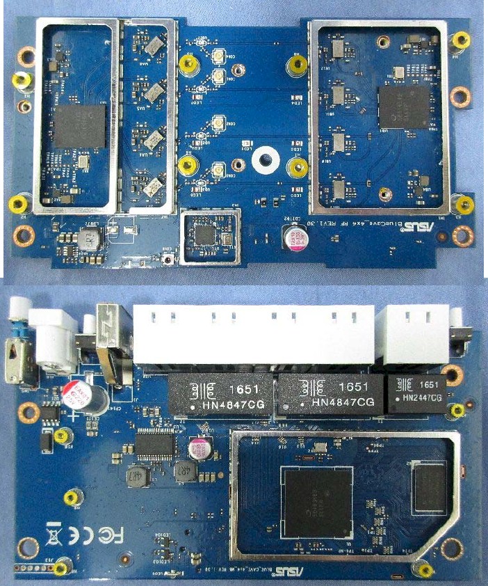 ASUS Blue Cave radio (top) and processor (bottom) boards