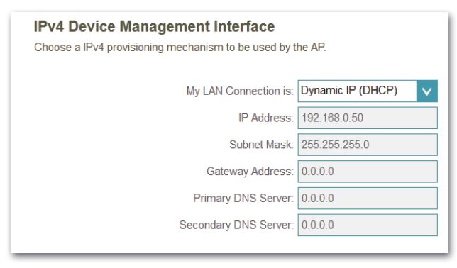 Mgmt Interface IPv4