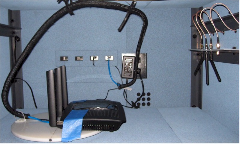 Linksys EA7500 in test chamber