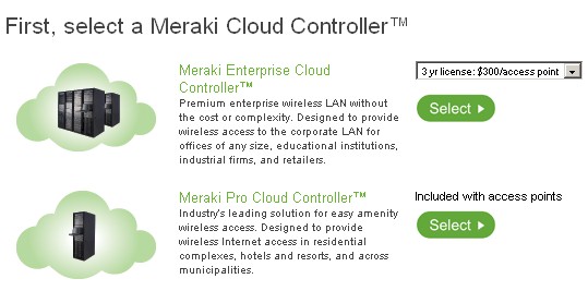 Meraki Cloud Controllers