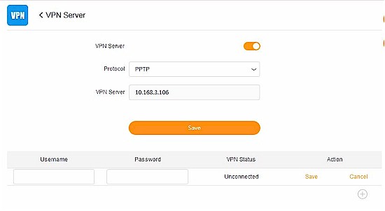 VPN settings