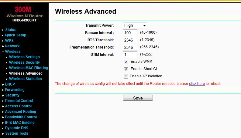 Wireless advanced