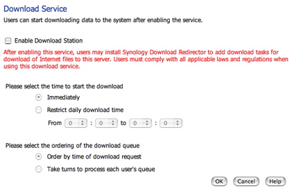 Download service setup