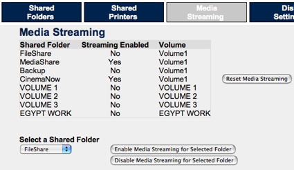 Media Streaming Configuration