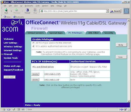 OfficeConnect 11g: PC Privileges