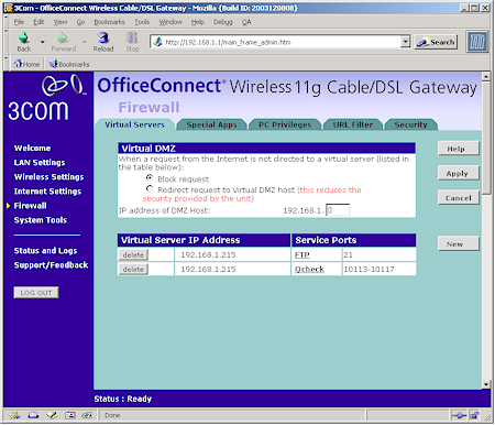OfficeConnect 11g: Virtual Servers