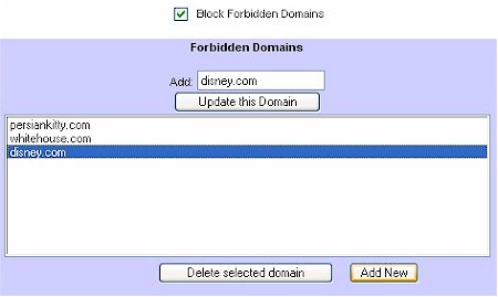 Linksys RV802 - Forbidden Domains