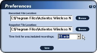 Viewer / Recorder Utility File Location Preferences