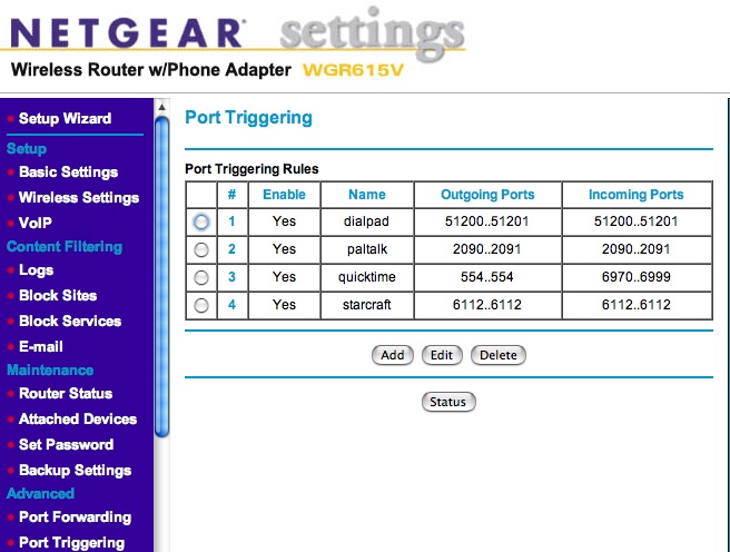 Port Triggering