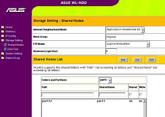 ASUS WL-HDD Share setup