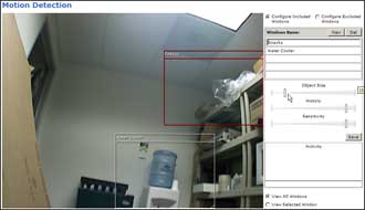 Setting up motion detection areas