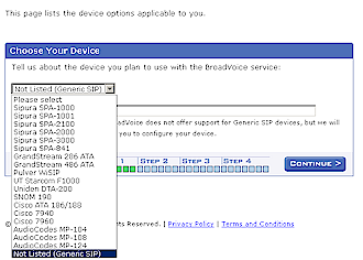 BYOD Signup device selection