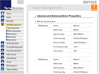 Disk Management settings