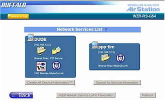 BuffaloTech WZR-RS-G54: Network Services