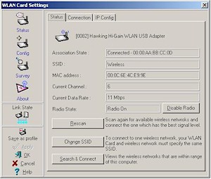 Hawking HWU36D - Client Utility Status