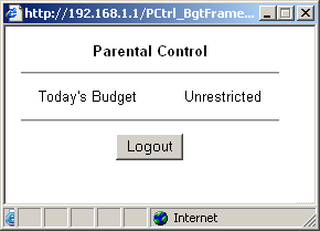 The Logout Popup Window