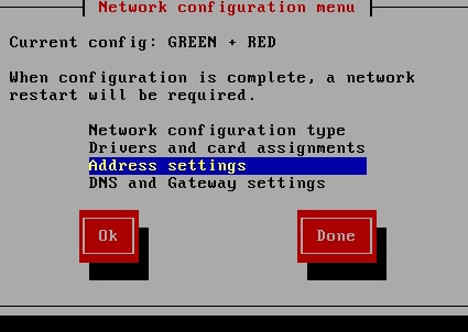 The red interface needs an IP-address
