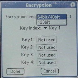 SanDisk Zire SD WiFi - Encryption settings
