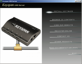 KeySpan USB Server Install Screen