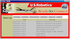 USR5450: Log screen