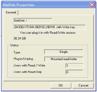 Ximeta NetDisk - Properties