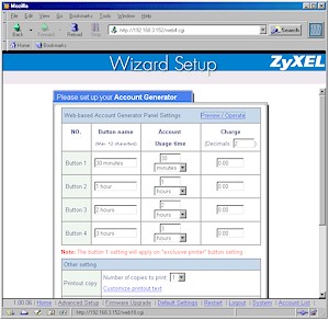 ZyXEL B-4000: Account wizard