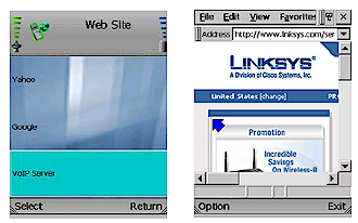 Linksys WIP330 - Web Site (browser) function