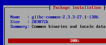 Linux packages being unpacked onto the system