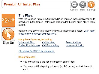Vonage Premium Unlimited Plan Features