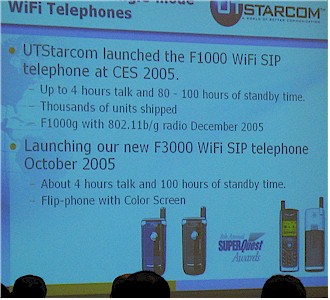 UTStarcom F3000 Wi-Fi SIP "flip" phone and F1000g intro