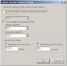 Custom Security Method Settings