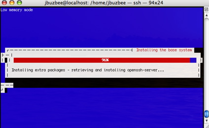 Debian Installation in Progress
