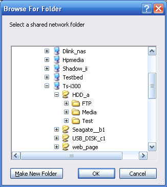TS-I300 with hard drive, subdirectories, and Seagate USB hard drive