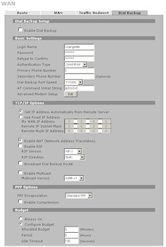 Zywall 2plus Dialup backup screen