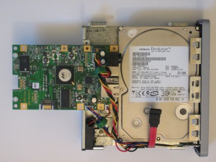 LaCie Ethernet disk mini Inside view w/ board flipped