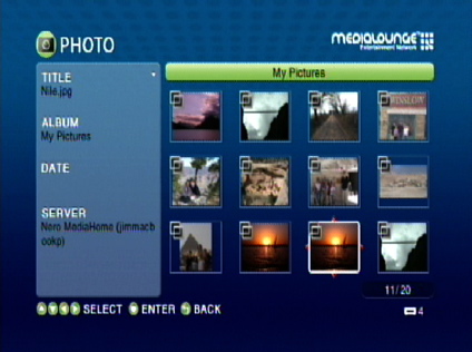 Photo Thumbnail Menu