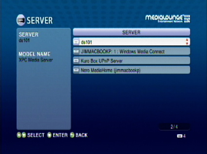 UPnP Server Selection