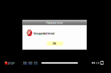 Unsupported Format Error
