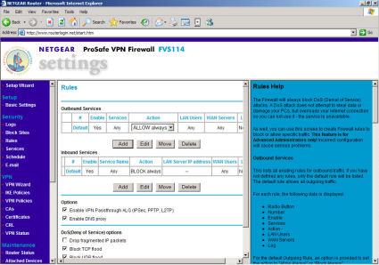 Default Firewall Rules