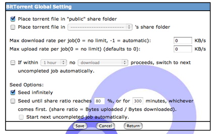 BitTorrent Settings BitTorrent Settings