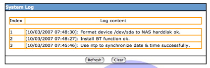 System Log System Log