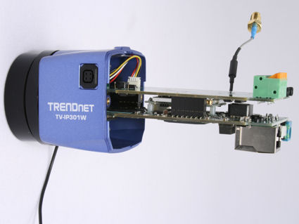 TV-IP301W Interior View with Two Circuit Boards