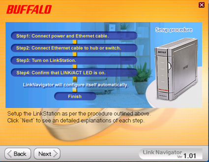 LinkStation Live Setup Wizard