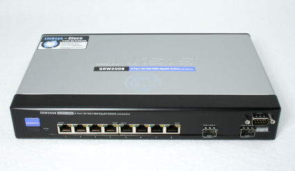 Linksys SRW2008 front view